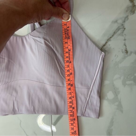 Lululemon Pink Haze Ribbed Longline Light Support Bra - Picture 8 of 8